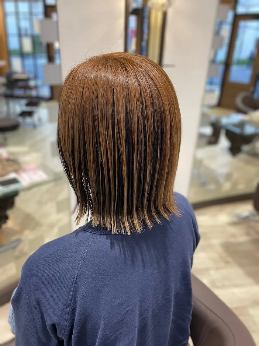 ミディアム カラー ブラウンカラー 透明感カラー カット ヘアカラー トリートメント 南雲 美紗のヘアスタイル