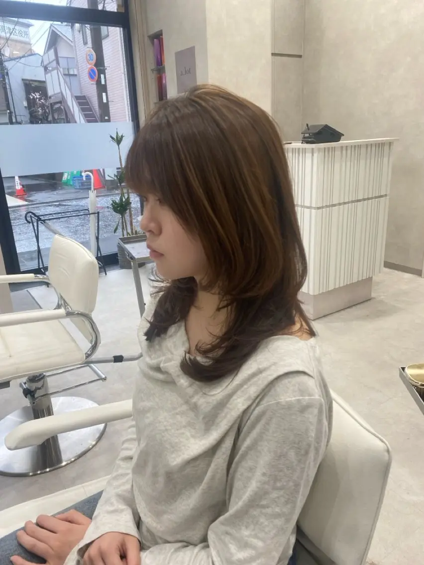 セミロング カット トリートメント 髪質改善/レイヤー 🫧山本勇輝🫧のヘアスタイル
