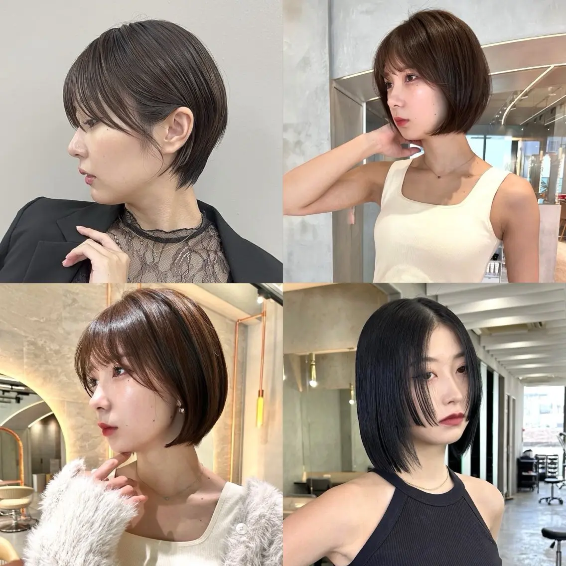 ショート カラー ショートボブ バレイヤージュ ベージュカラー ブリーチ ケアブリーチ カット トリートメント 新宿/髪質改善/ボブ 韓国レイヤー大重聖斗のヘアスタイル
