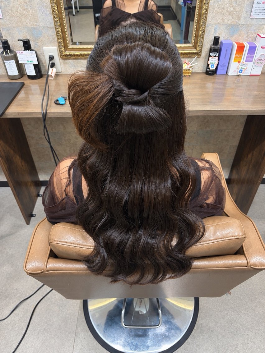 ロング ヘアアレンジ 結婚式・ブライダル ヘアセット 前田 みのりのヘアスタイル