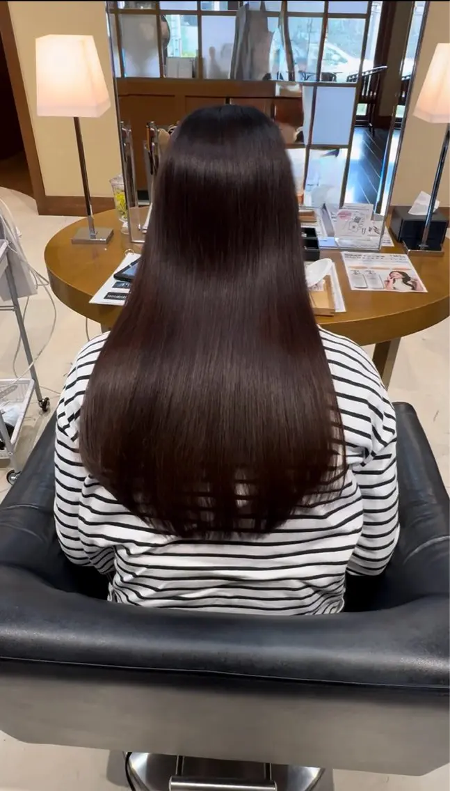 ロング トリートメント カット トリートメント ⟡.·mamiya 縮毛矯正/ヘアセットのヘアスタイル