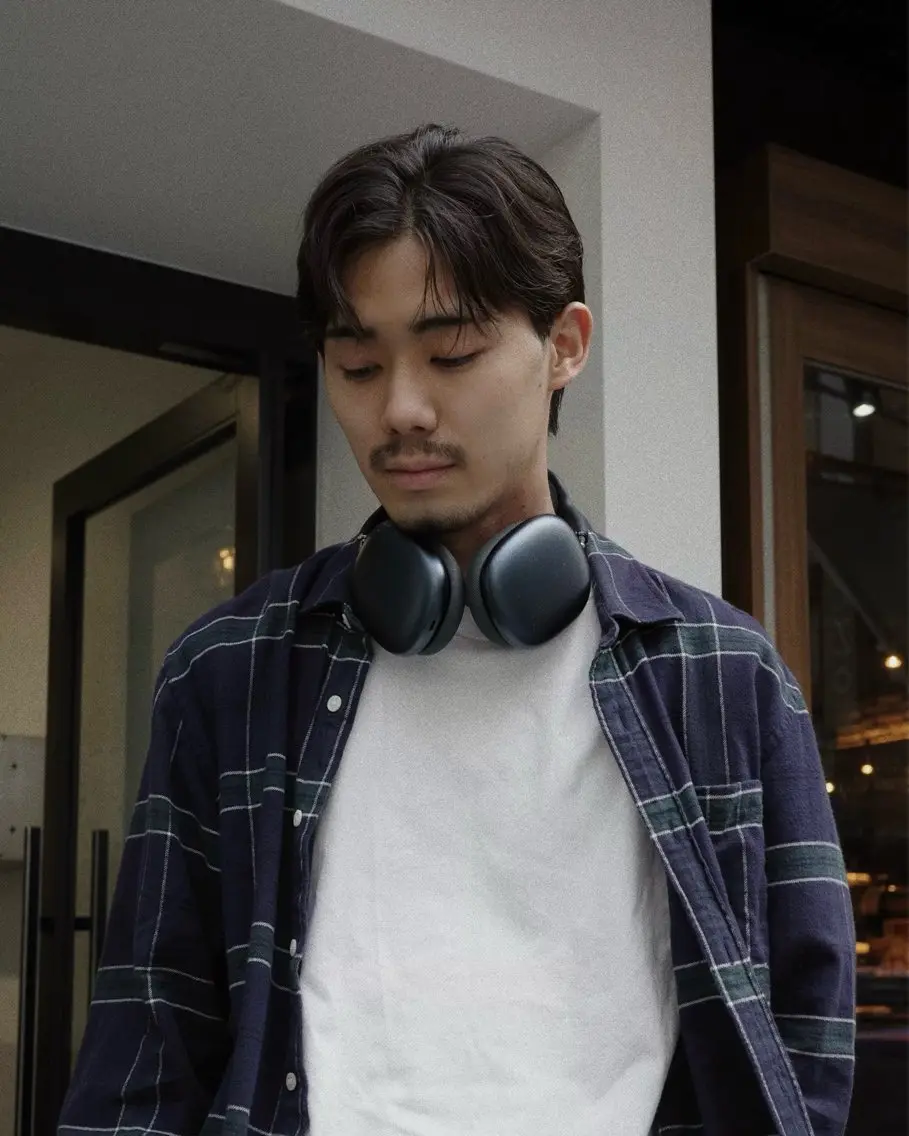 ショート パーマ メンズ センターパート メンズパーマ ストレートパーマ カット お洒落カジュアル🍃 まなとのヘアスタイル
