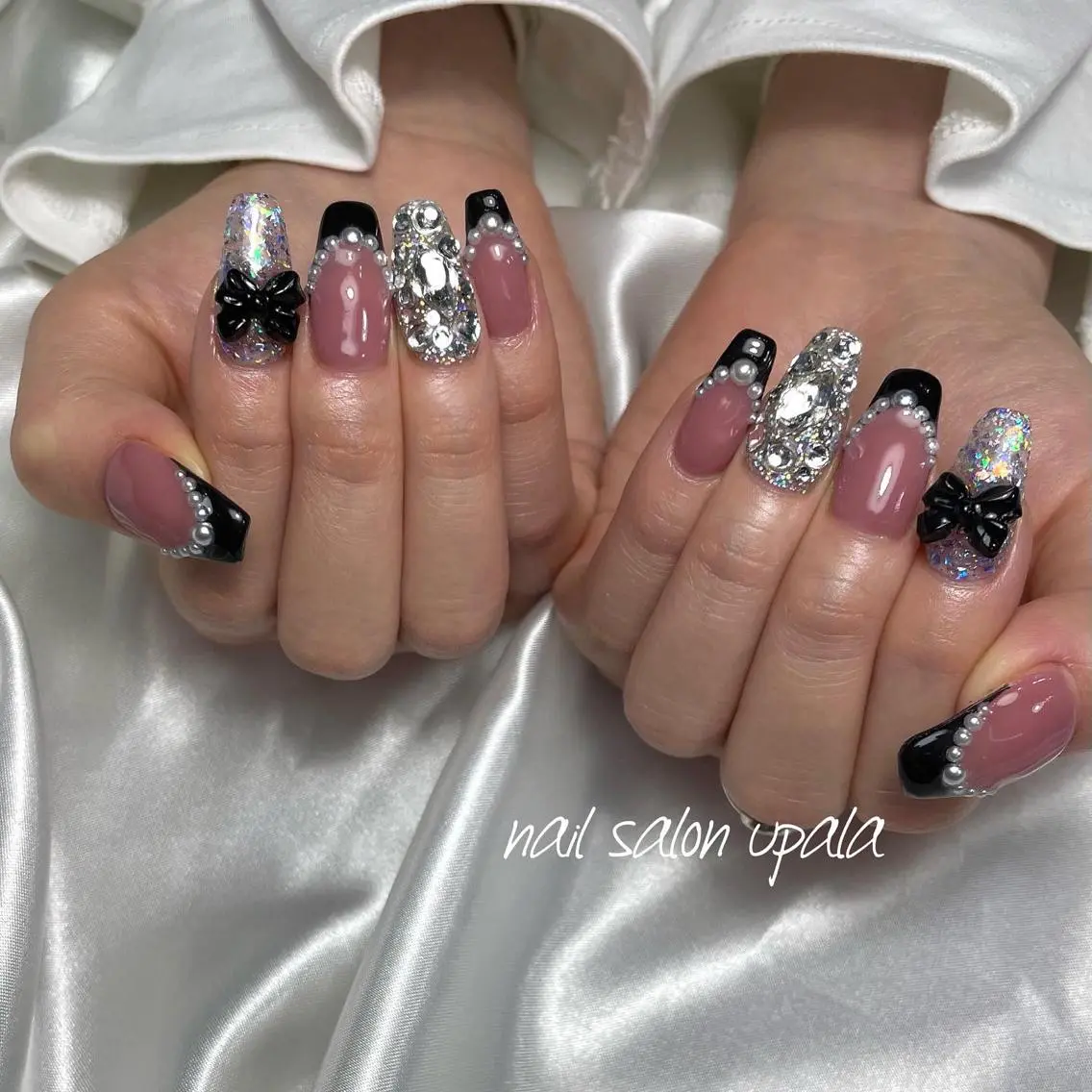 ネイル フレンチネイル ガーリー 卒業式 冬ネイル ハンドネイル upala Mayukoのネイルデザイン