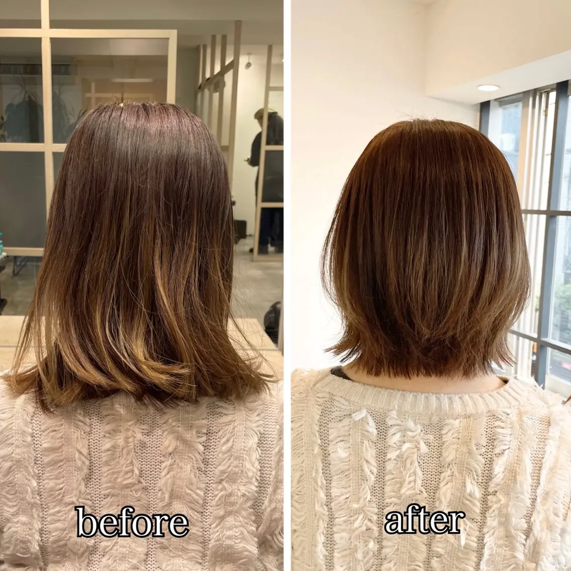 ショート カラー ボブ くびれヘア 🌷ピンクカラー くどう🌷のヘアスタイル