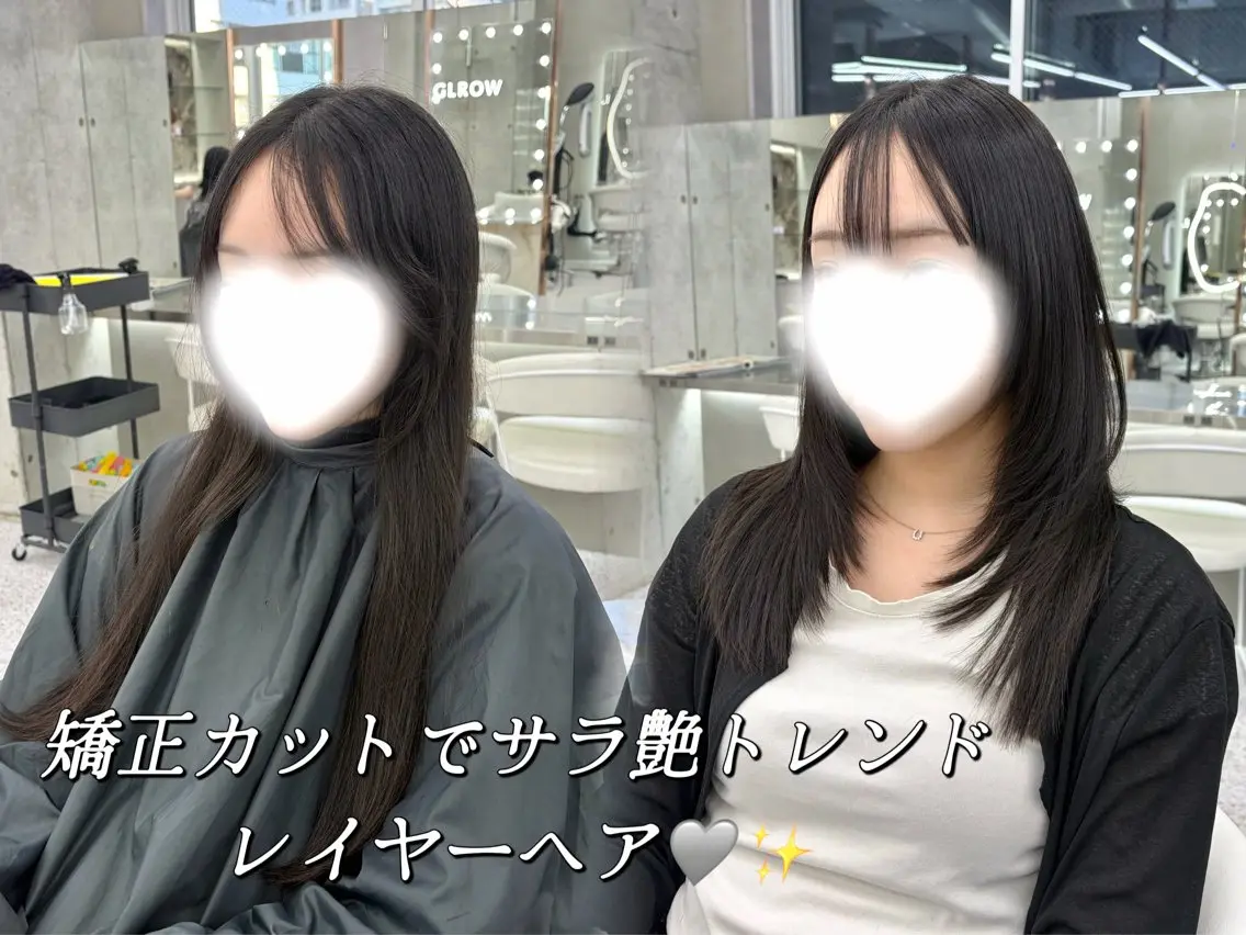 ロング カット 縮毛矯正 トリートメント 大宮🤍縮毛矯正 レイヤー🪽なるのヘアスタイル