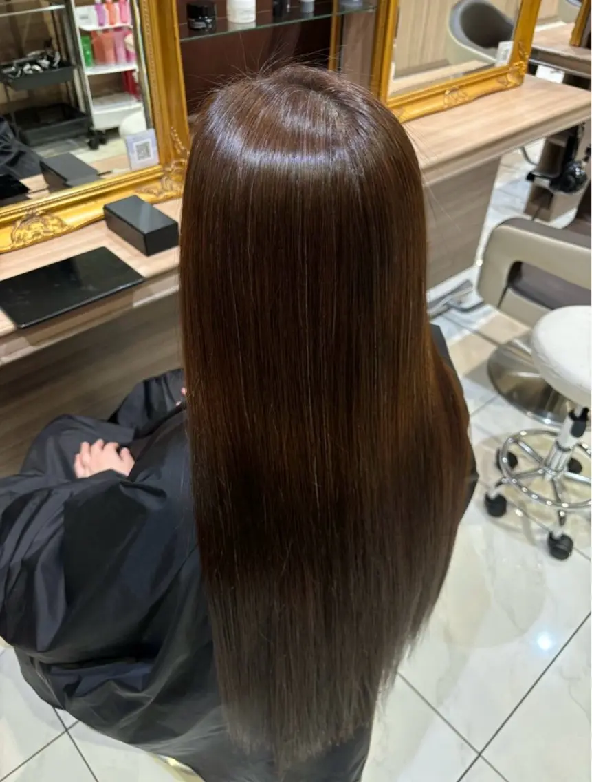 ロング ヘアカラー トリートメント 縮毛矯正/ 透明感カラー/奥寺のヘアスタイル