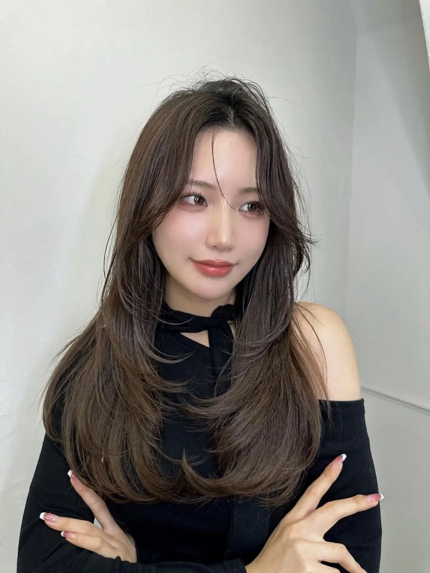 ロング カラー レイヤーカット ワンホンレイヤー ワンホンヘア カット ヘアカラー トリートメント ワンホンヘア/ レイヤー/Kaitoのヘアスタイル