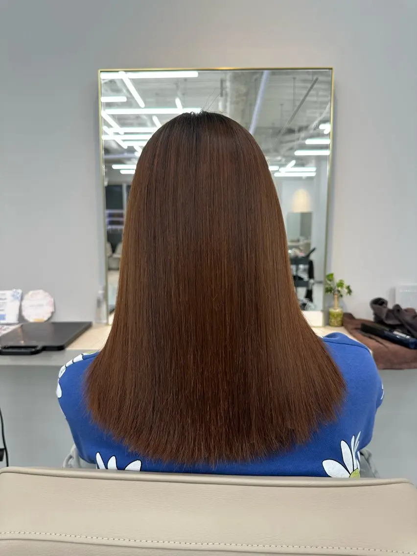 ロング 縮毛矯正 佐々木 玲のヘアスタイル
