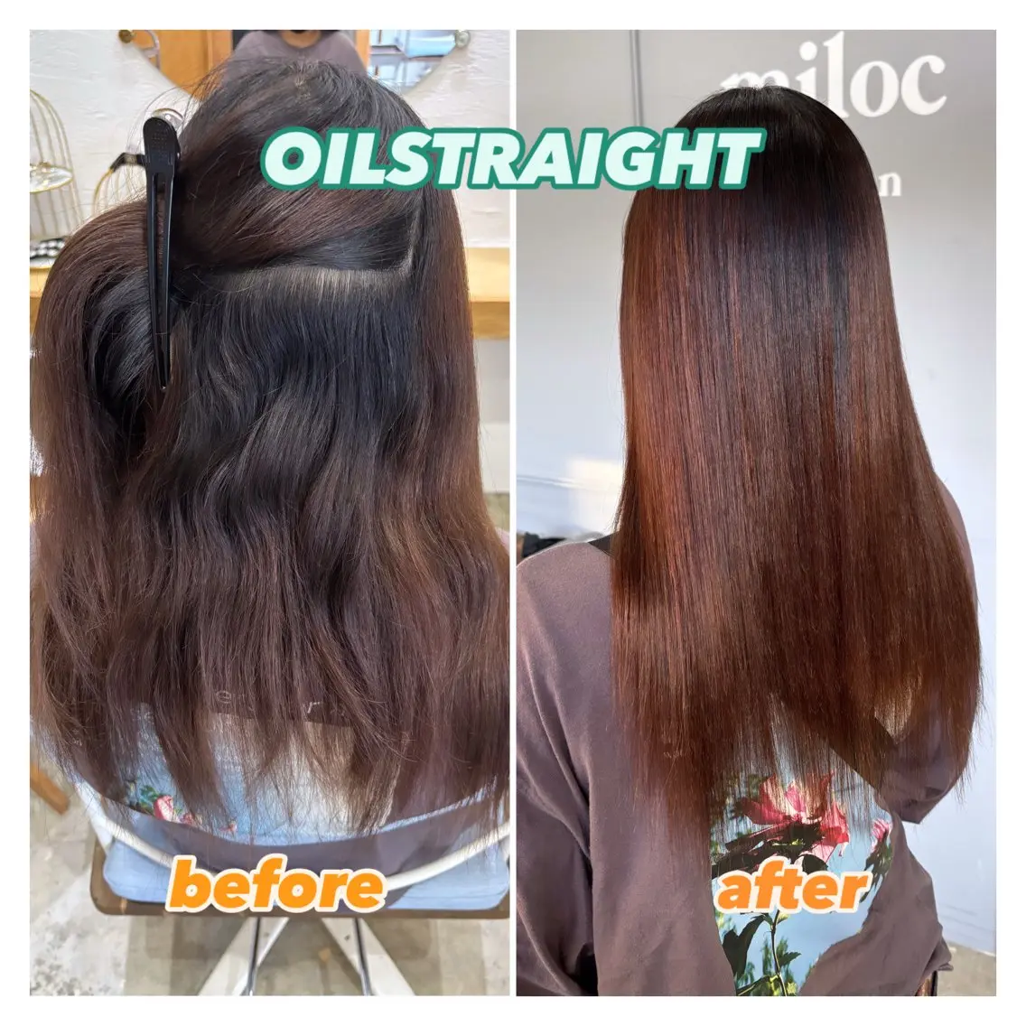 ロング 縮毛矯正 miloc Maikaのヘアスタイル