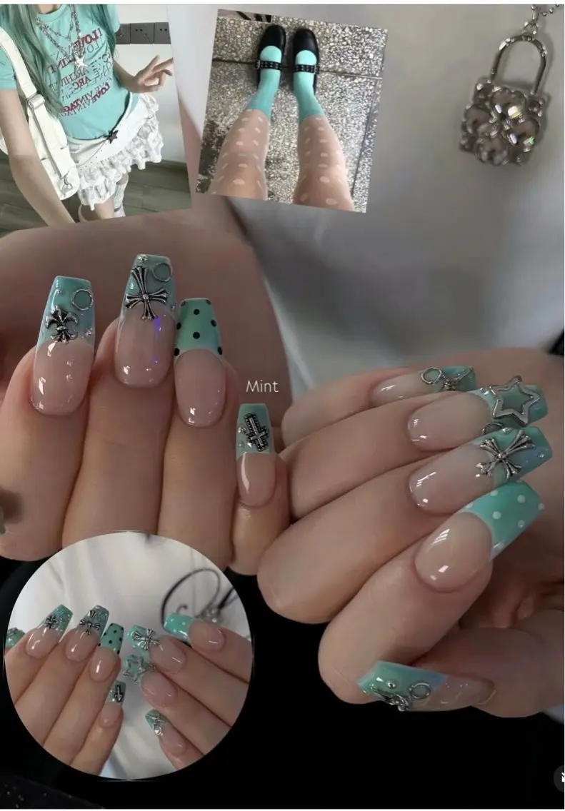 ネイル ジェルネイル 韓国ネイル ロングネイル 持ち込み パラジェル ハンドネイル Luci Nail Shinokuboのネイルデザイン