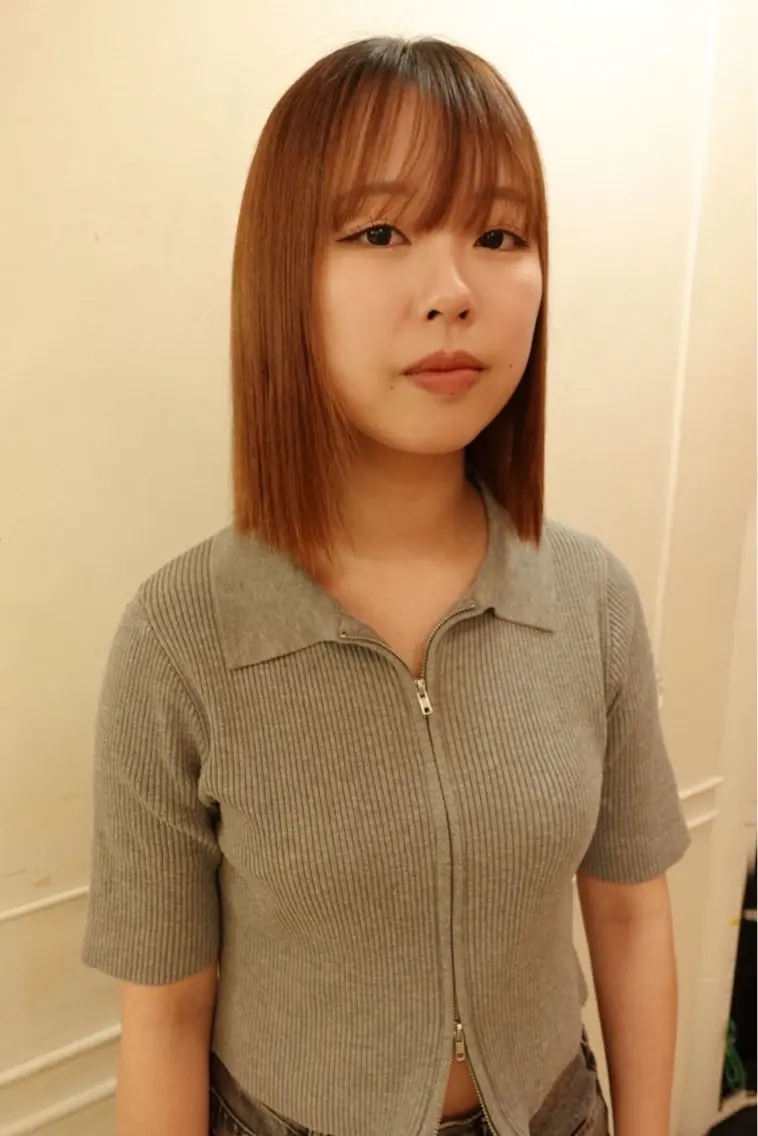 ミディアム RINKA 岡崎美容室のヘアスタイル