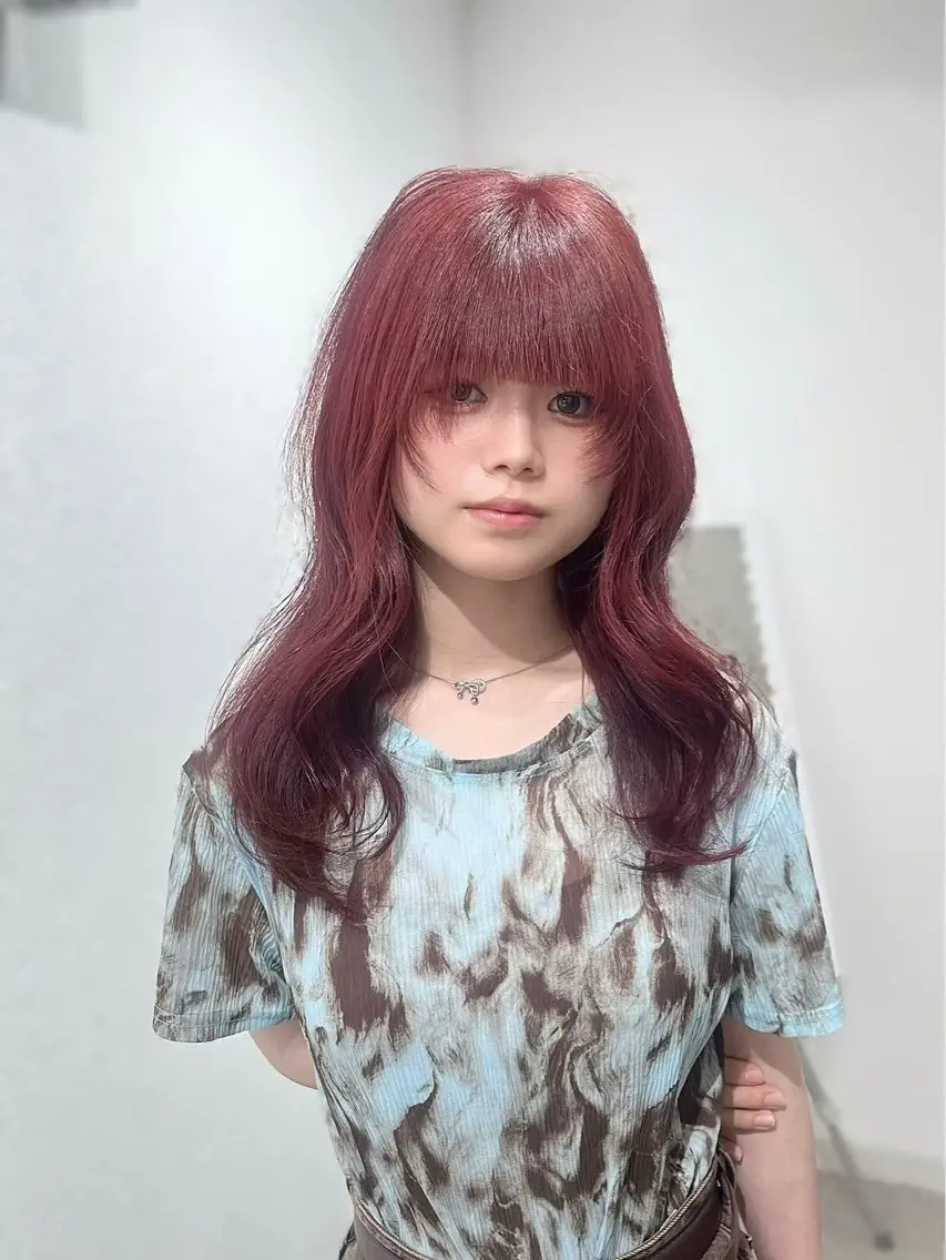 セミロング カラー ブリーチ ブラウンカラー ブリーチなしカラー レッドカラー レッドブラウン カット ヘアカラー トリートメント 韓国ヘア🇰🇷 RYOTAのヘアスタイル