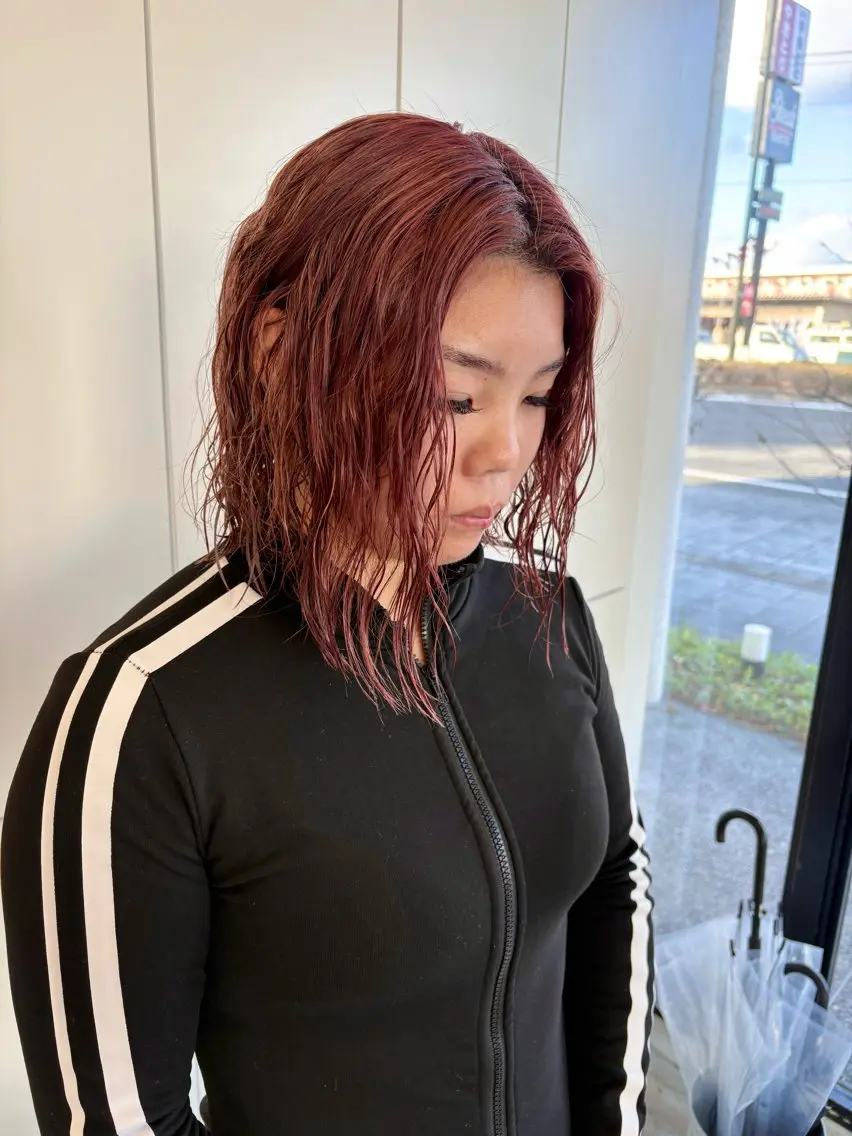 ミディアム パーマ ミディアムパーマ ヘアカラー トリートメント YUIMARL / 𝐂𝐇𝐈𝐊𝐀のヘアスタイル