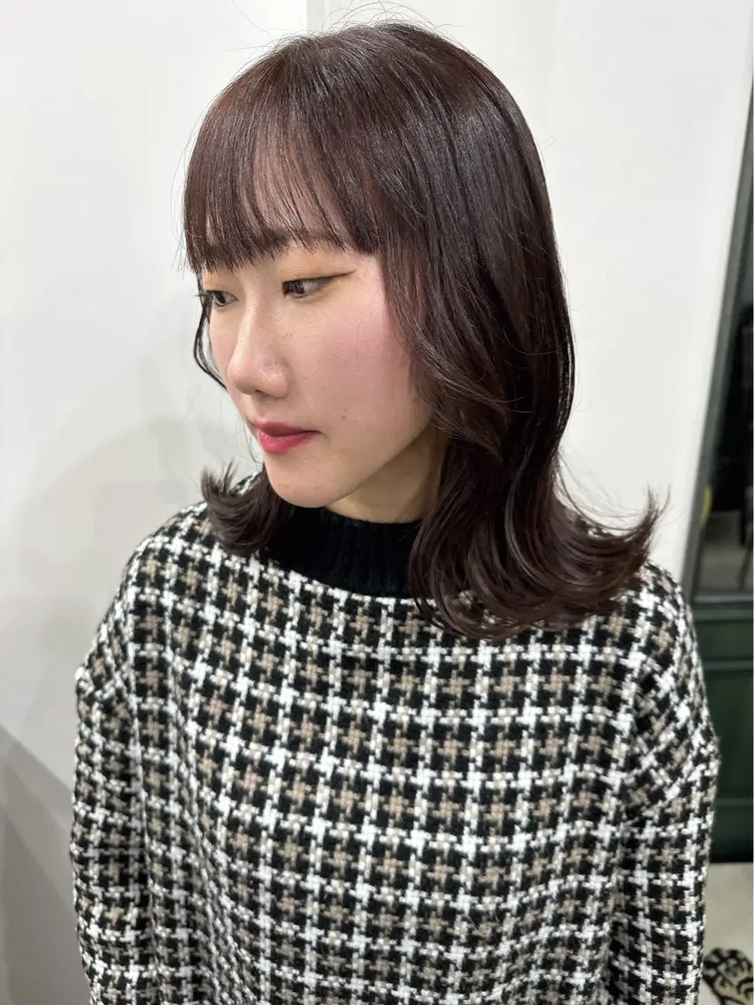 セミロング カラー さあや 【透け感/艶感】のヘアスタイル