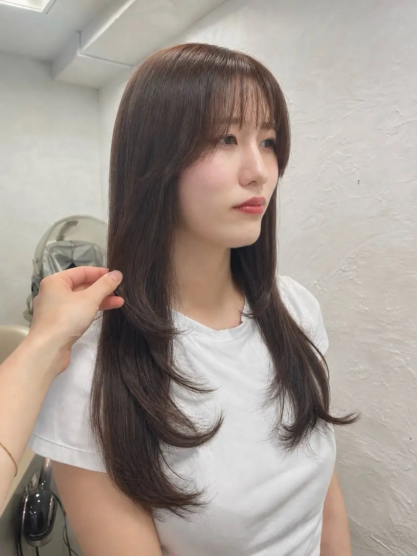 ロング カラー 透明感カラー グレージュ カット ヘアカラー トリートメント 『SiLO』 rumiのヘアスタイル
