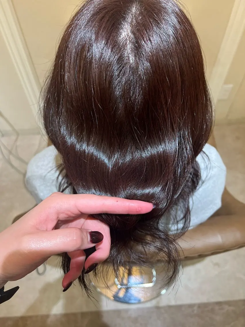 ミディアム カット ヘアカラー トリートメント ヘアケアソムリエ MIKUのヘアスタイル