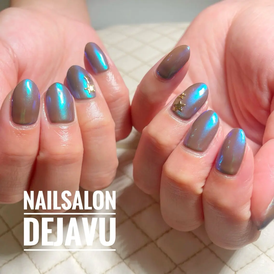 ネイル オーロラネイル ハンドネイル Nail salon Dejavu 🌿のネイルデザイン