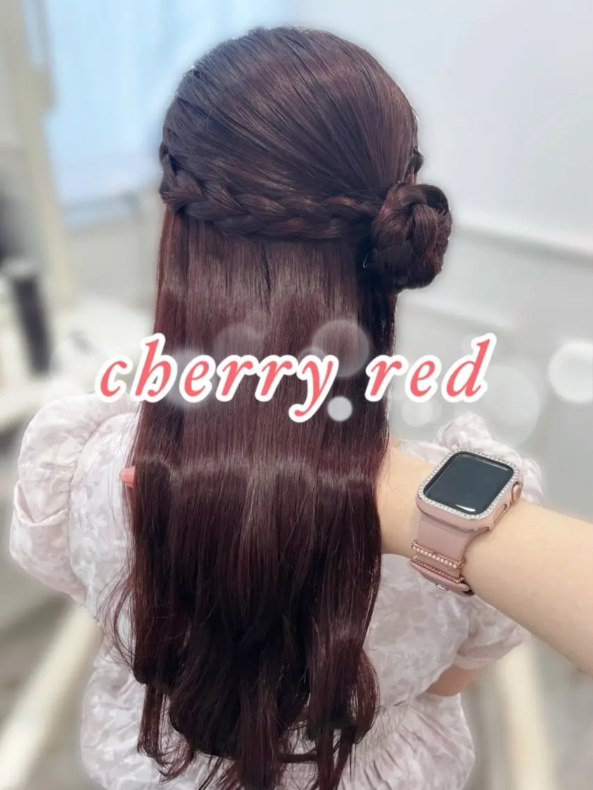 ロング カラー ヘアアレンジ カット ヘアカラー トリートメント ガーリーカラー🩷 ユウ🍓💞のヘアスタイル