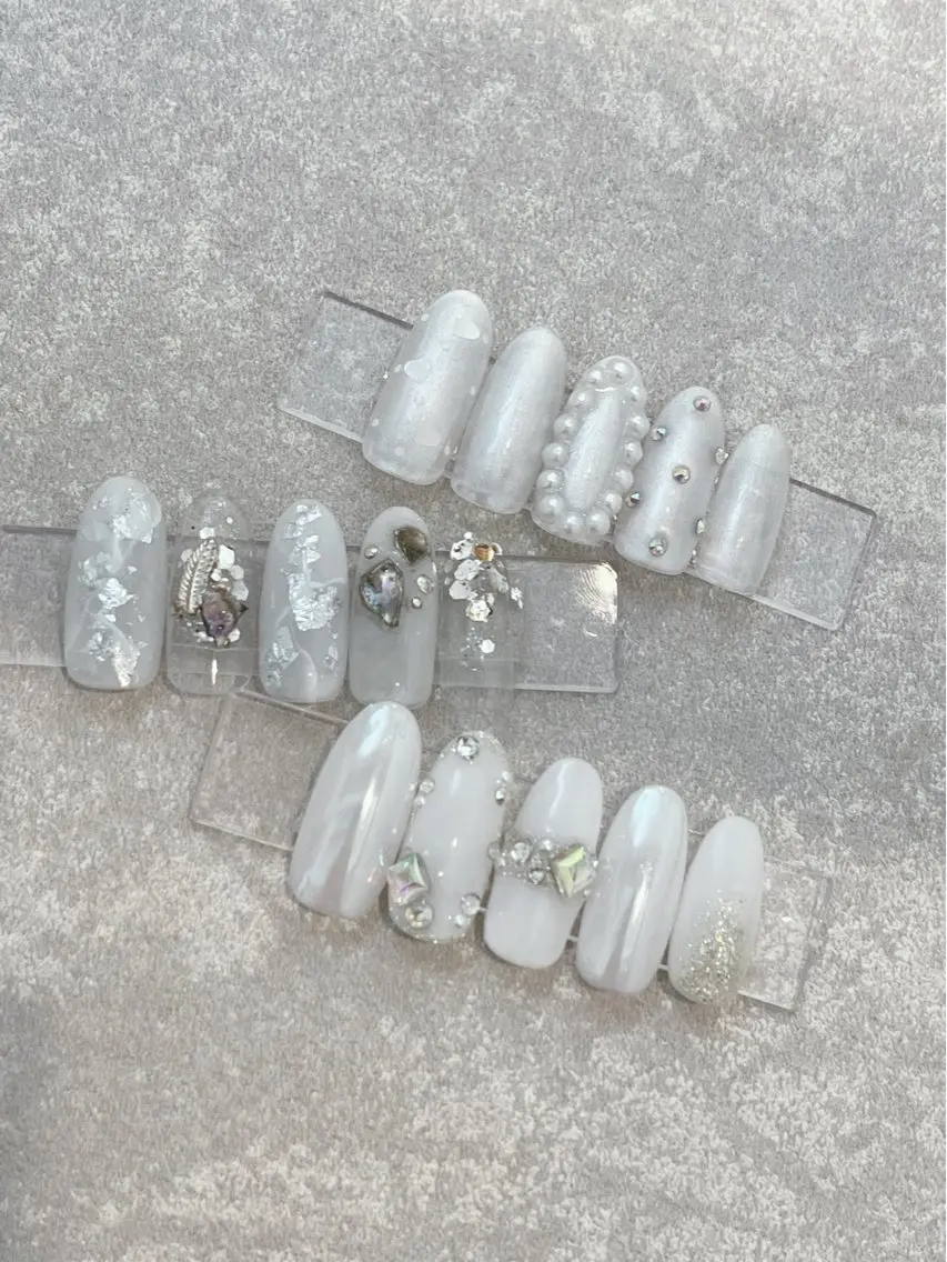 ネイル ホワイト Hirayama kimiのネイルデザイン