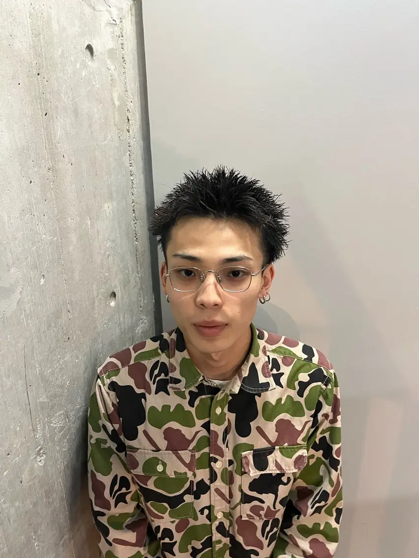 ショート カラー パーマ メンズ メンズパーマ カット パーマ 🔥メンズ 特化🔥菊水皐暉🔥のヘアスタイル
