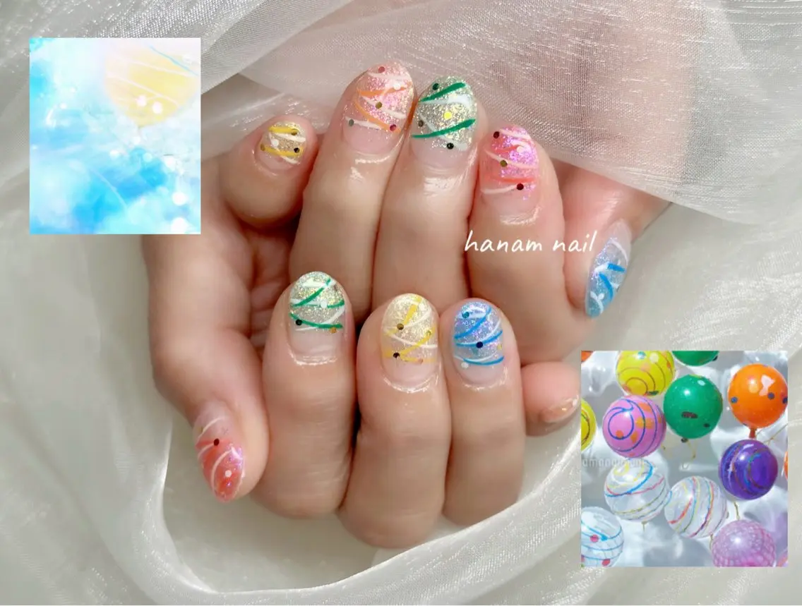ネイル ハンドネイル hanam nail 🌿🩵ハナムネイルのネイルデザイン