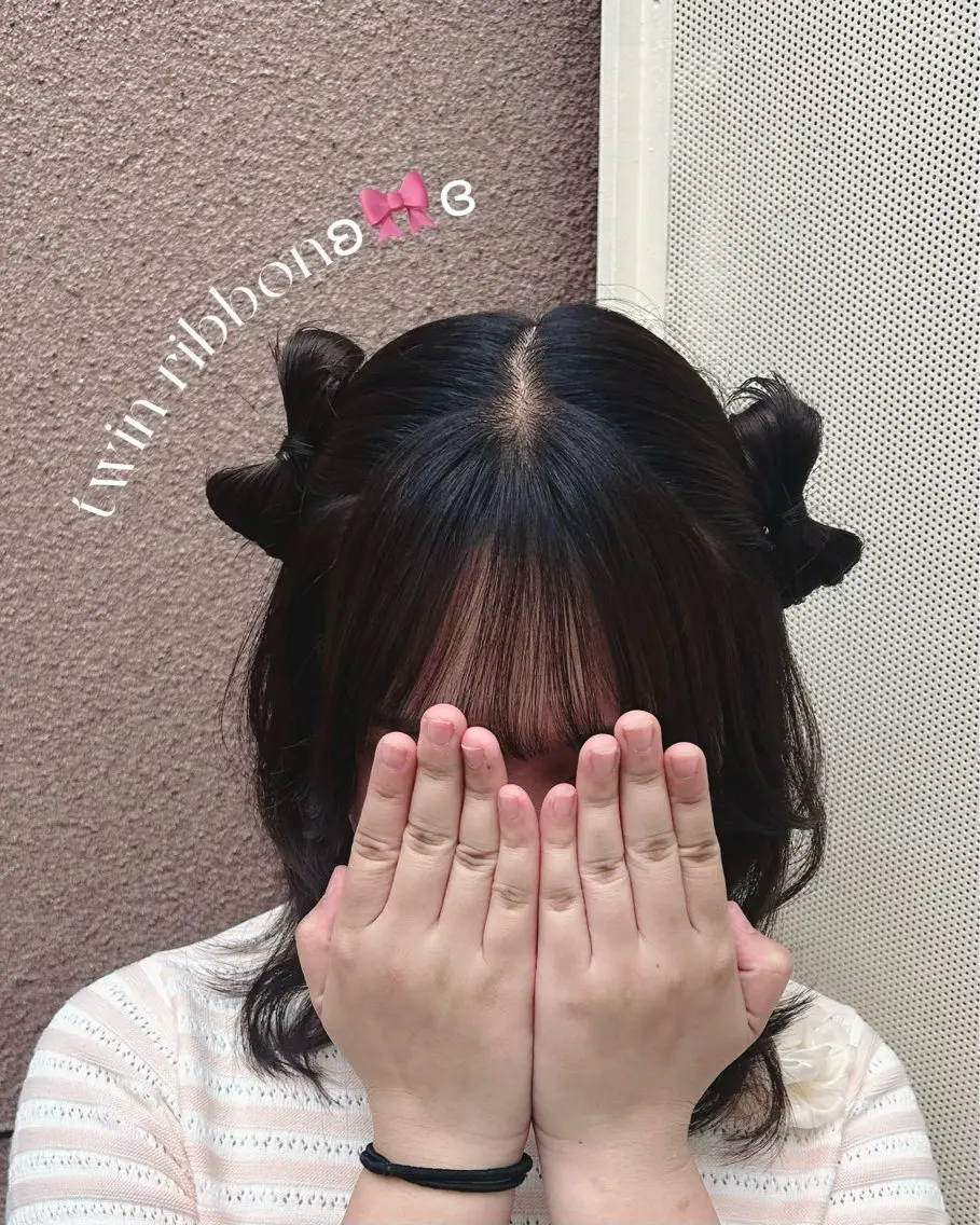 ミディアム ☘️中明度カラー/ 縮毛矯正ナミ☘️のヘアスタイル