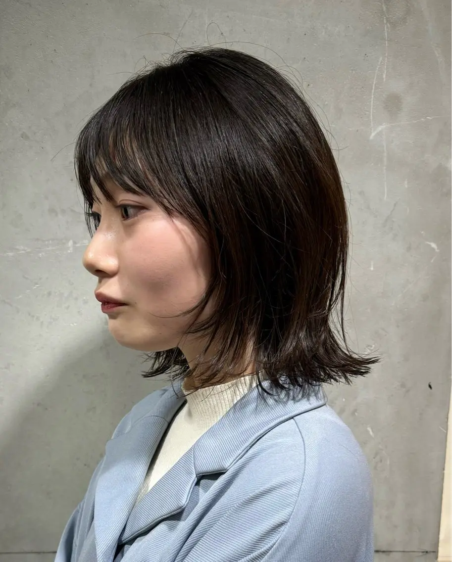 ミディアム ボブ 顔周りカット レイヤーカット oto 🫧‪のヘアスタイル