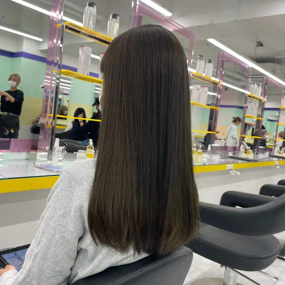 ミディアム カラー ヘアアレンジ カット ヘアカラー トリートメント 【透明感×レイヤー】 🍃RIKU🍃のヘアスタイル