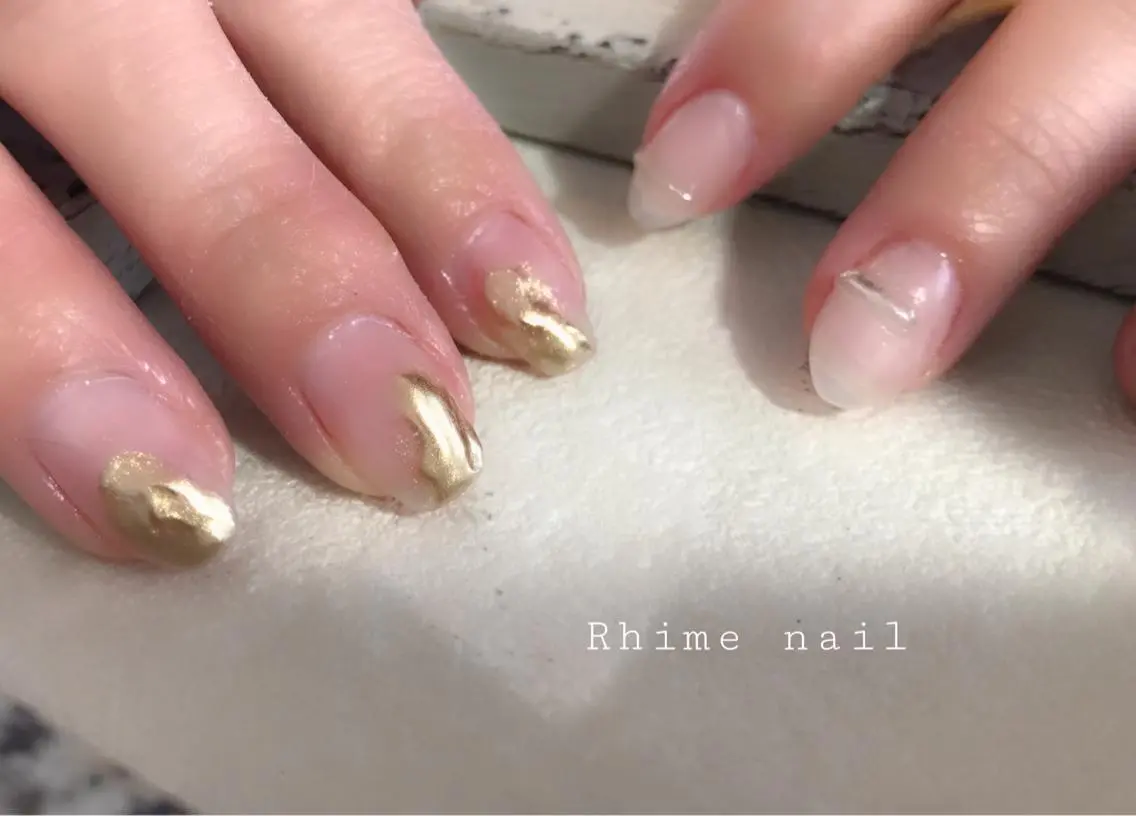 ネイル カジュアル ジェルネイル マグネットネイル ミラーネイル パラジェル Rhime nail ライムネイルのネイルデザイン