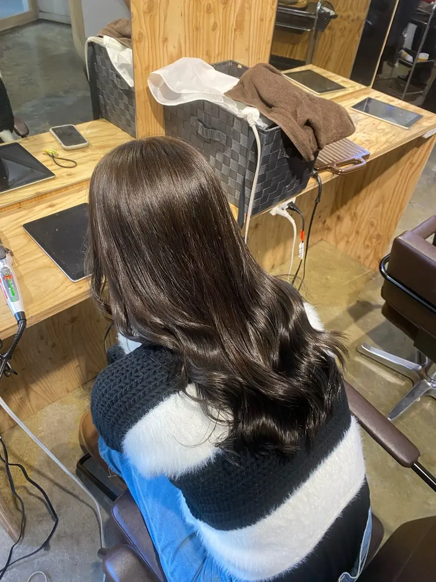 ロング カラー ブリーチカラーと、髪 質改善。HARUKAのヘアスタイル