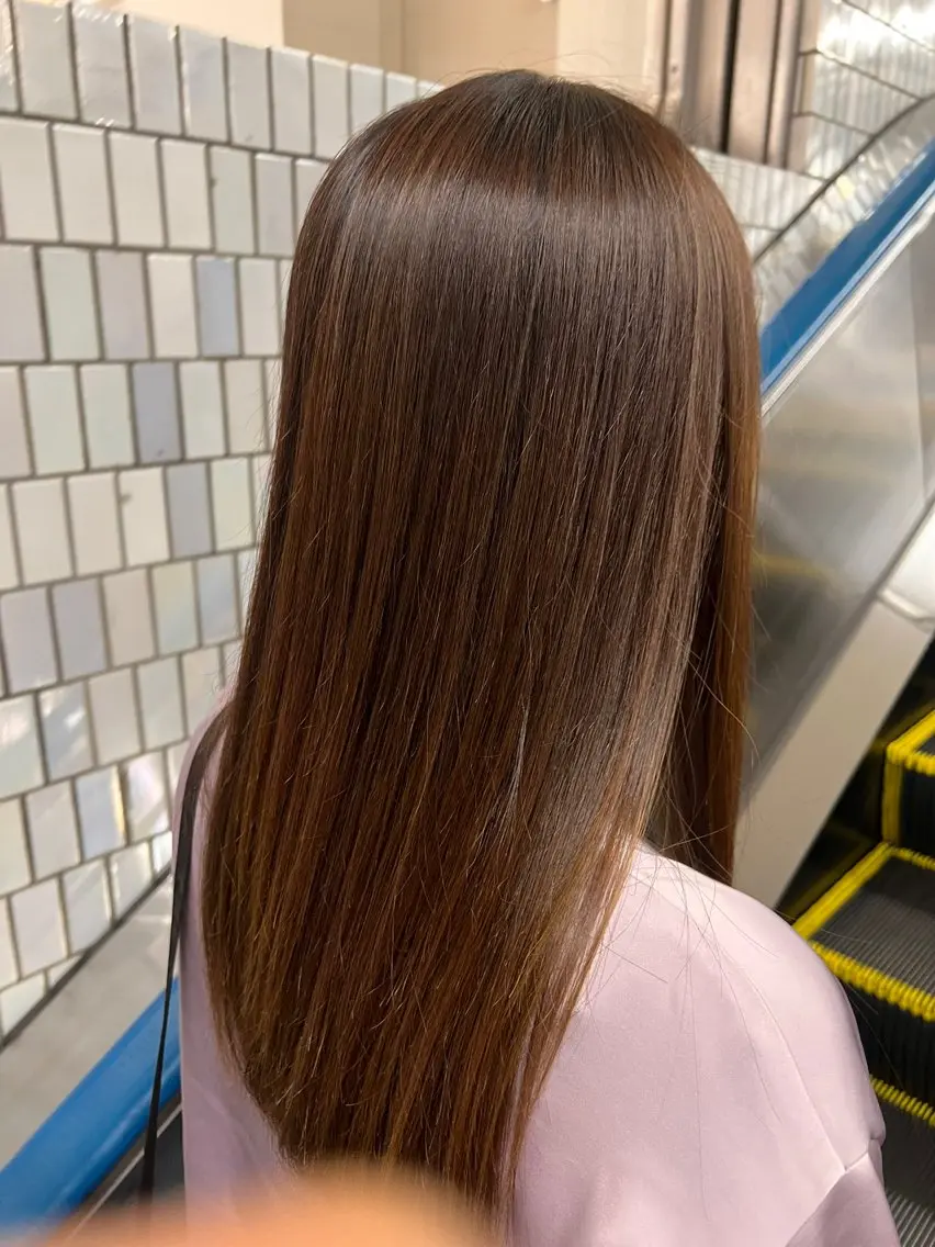 ロング 縮毛矯正 ♡カラーモデル♡ ゆきのヘアスタイル