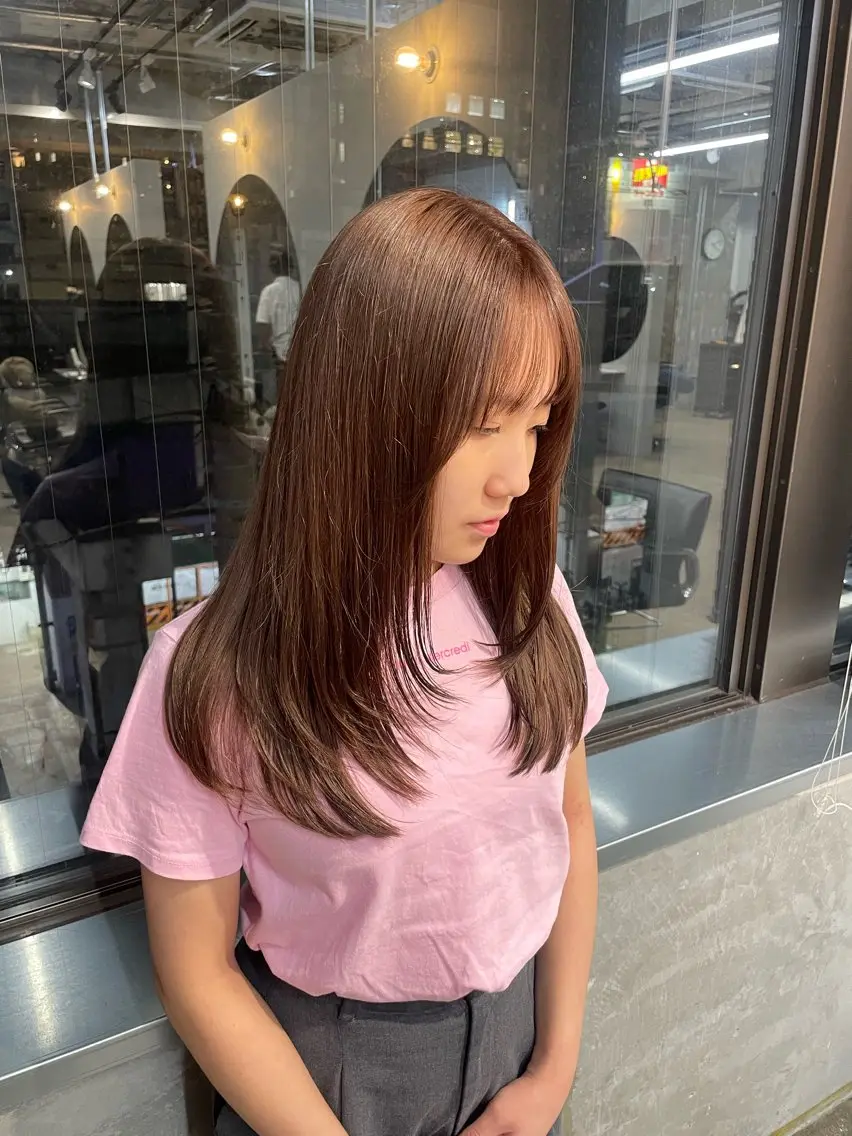 ロング カット アライ レンカのヘアスタイル