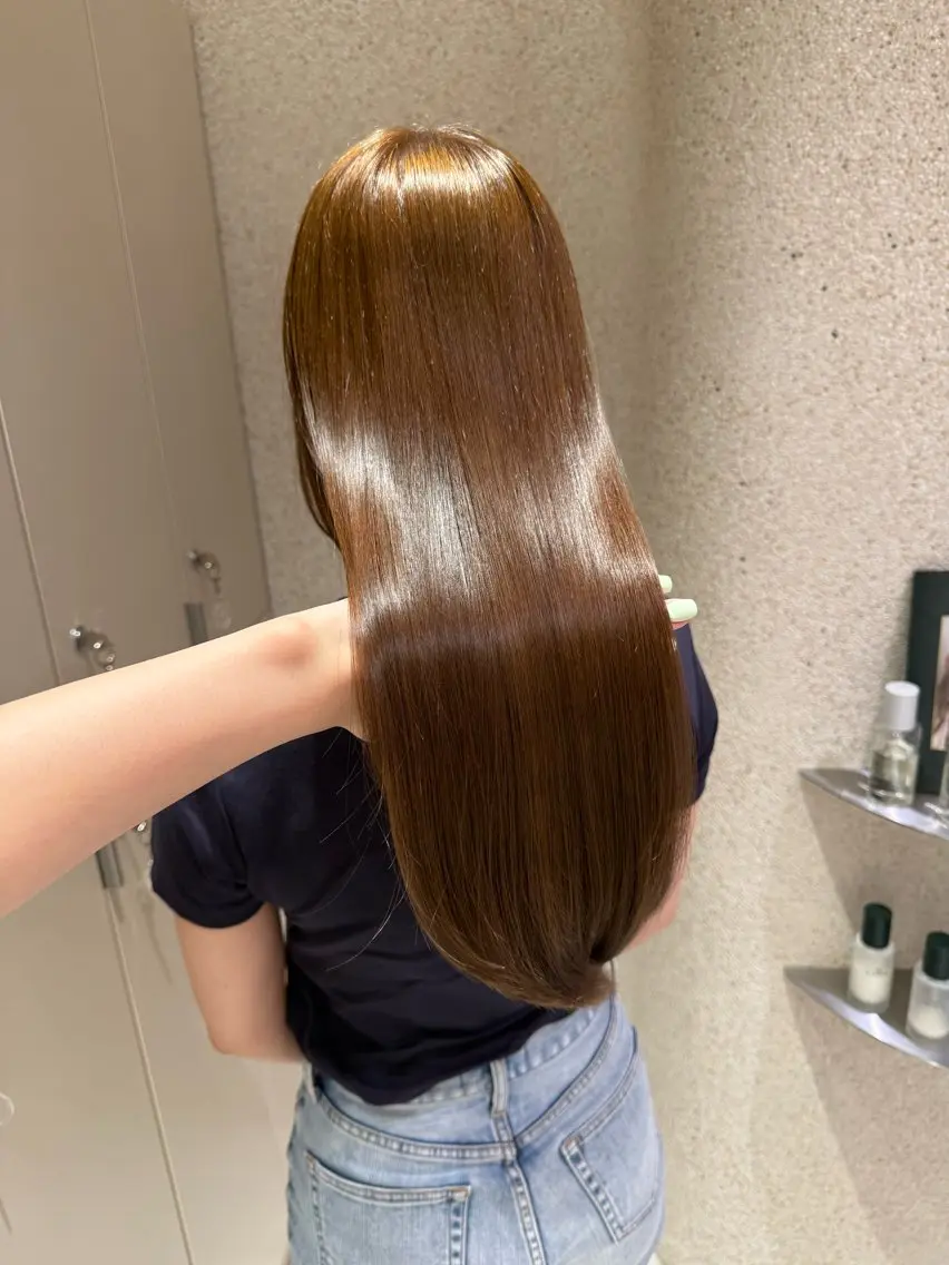 ロング 髪質改善 縮毛矯正 ダブルカラー/パーマ MITOのヘアスタイル