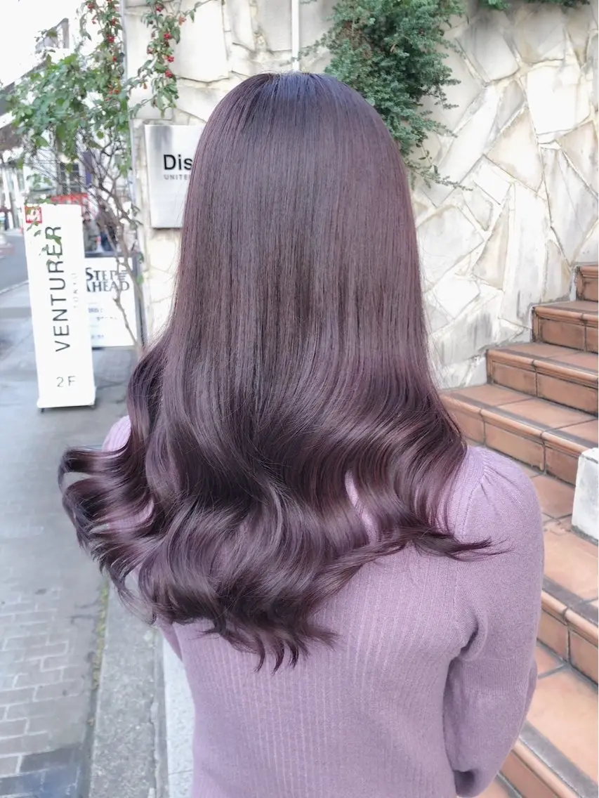 セミロング カラー ヘアカラー Rin♡透明感ピンク 🎀白肌ラベンダーのヘアスタイル