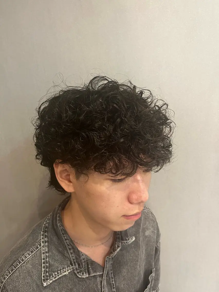 ミディアム パーマ メンズ カット パーマ 山下和輝/fifth メンズパーマのヘアスタイル