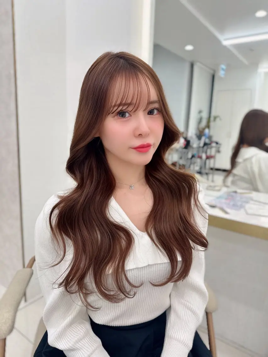 ロング カラー 🍑韓国風レイヤー 🍑莉子のヘアスタイル