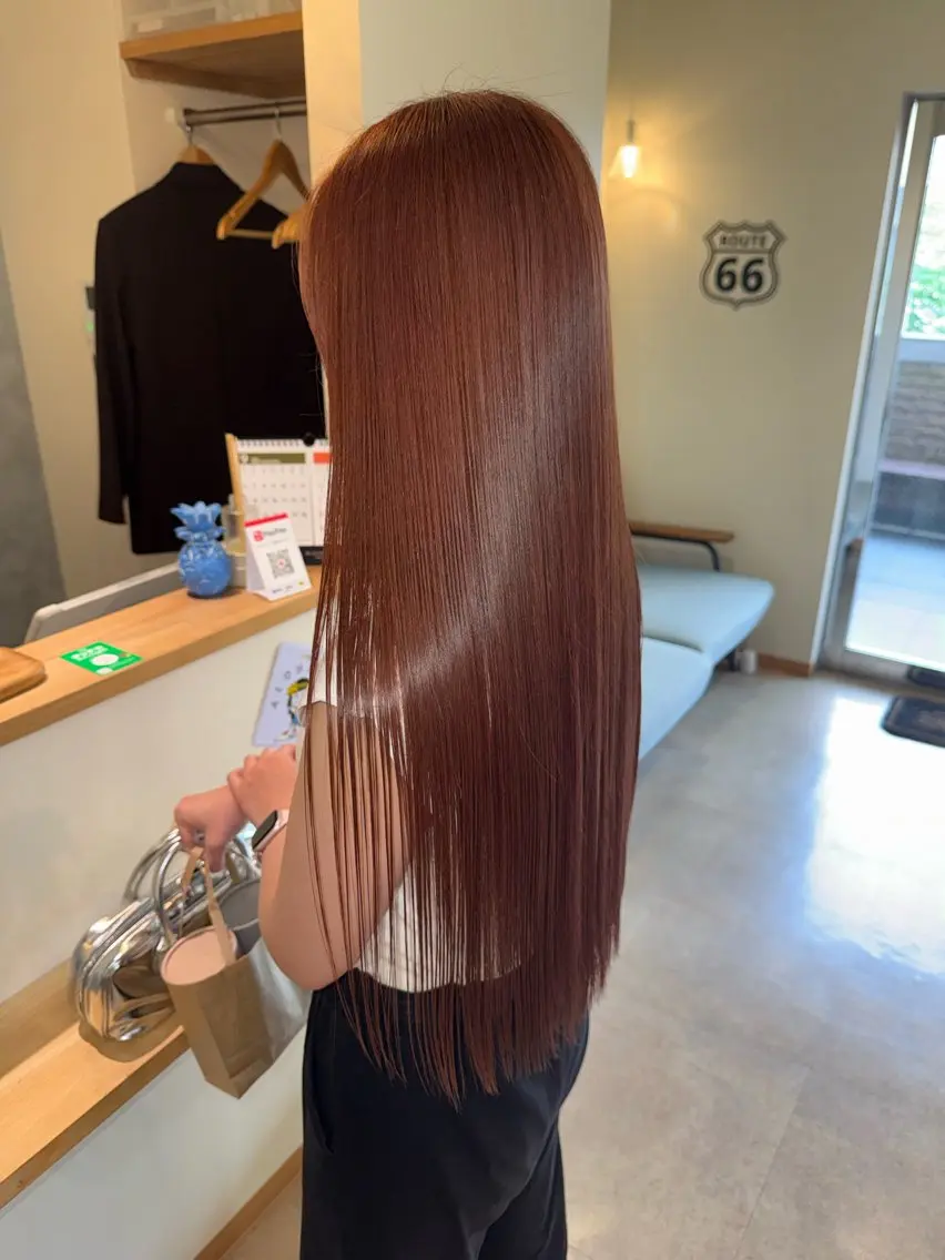 ロング カラー 髪質改善 トリートメント 酸熱トリートメント カット ヘアカラー トリートメント 鈴木 海都のヘアスタイル