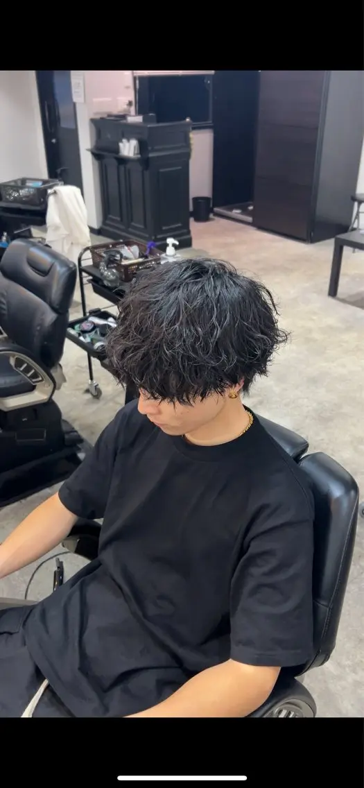 ショート パーマ メンズ メンズパーマ ツイストスパイラルパーマ スパイラルパーマ メンズカット/ メンズパーマ/佐藤のヘアスタイル