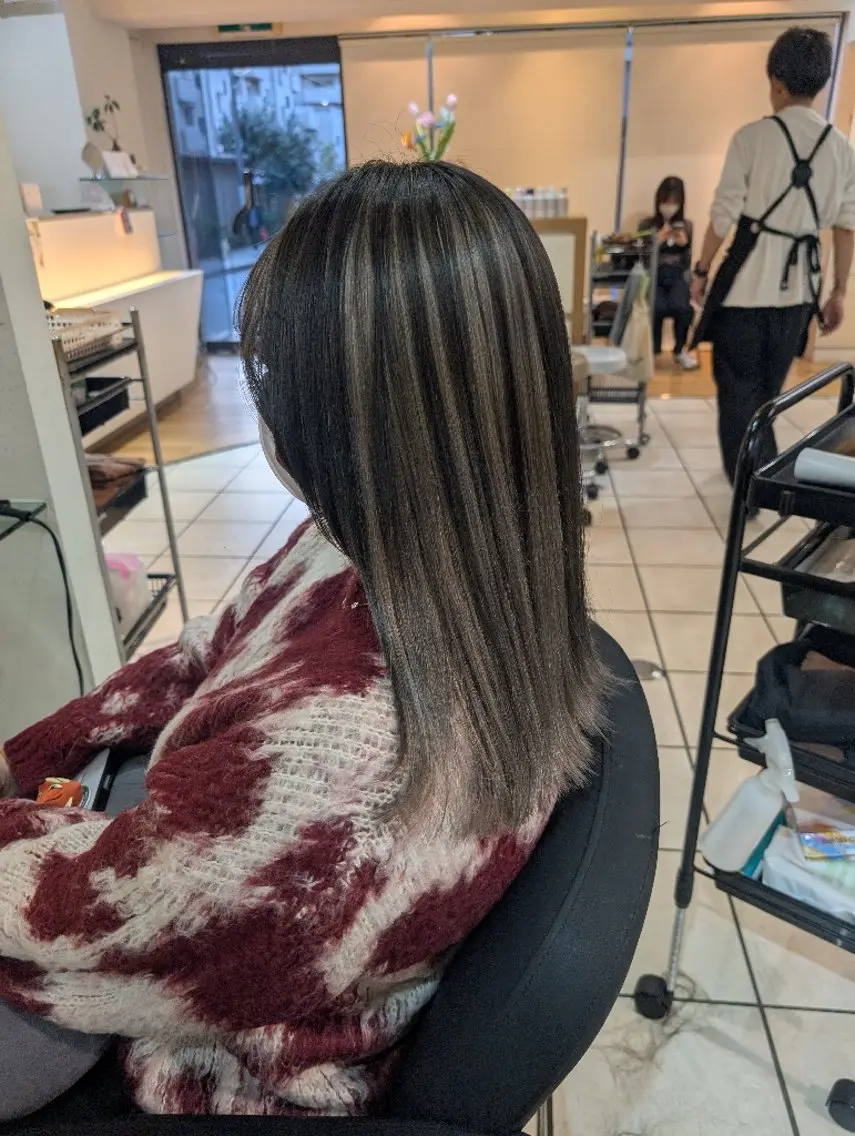 ロング カラー カット 今週土日可️⭕️ 盛れるヘアセットのヘアスタイル