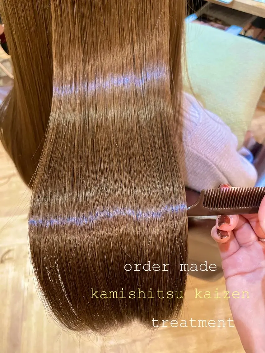 《限定価格✨》ヘアカラー+髪質改善トリートメント🤍💫💫+1000円でpremium髪質改善トリートメントに変更可の写真