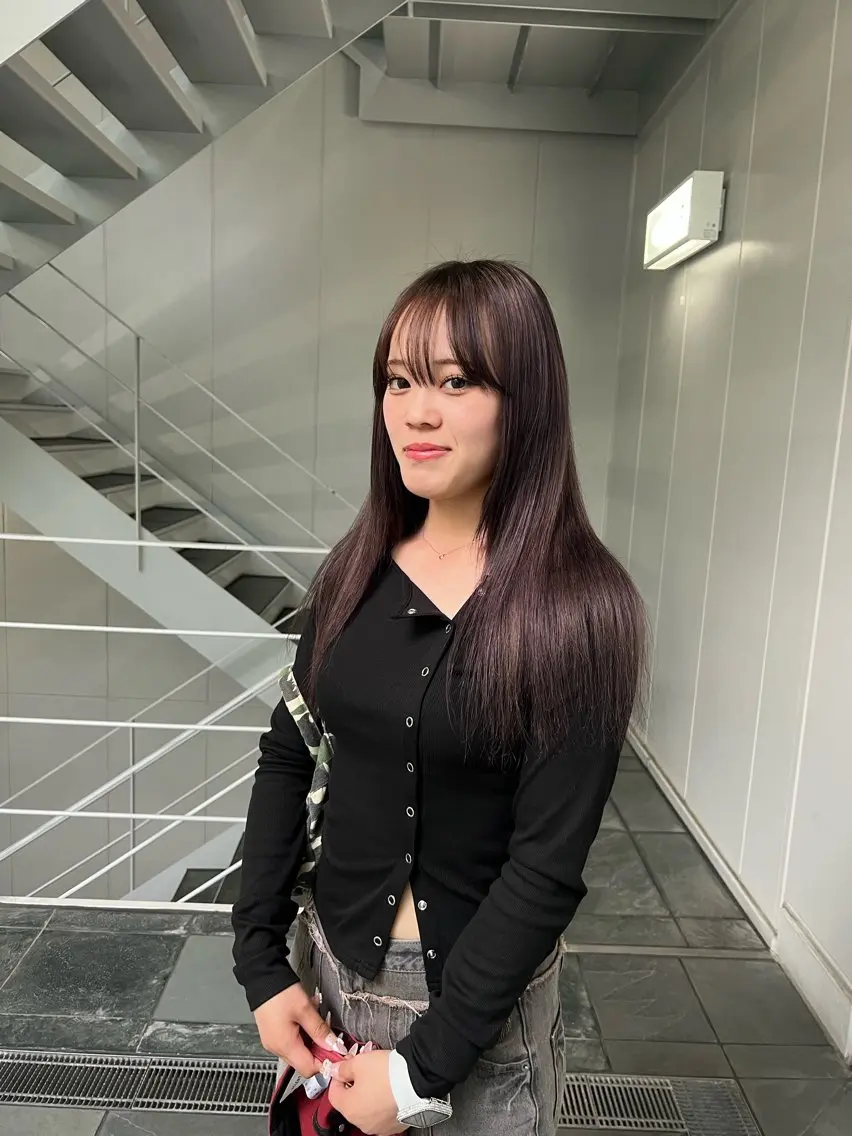 ロング ヘアカラー トリートメント 田中 蘭菜のヘアスタイル