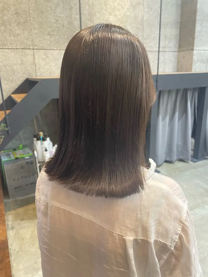 セミロング カラー カット トリートメント 🍋髪質改善× 透明感カラー ジュリのヘアスタイル