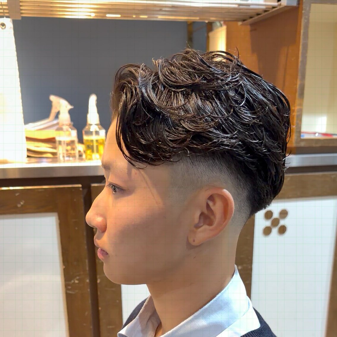 メンズ カット パーマ 原田 黎也のヘアスタイル