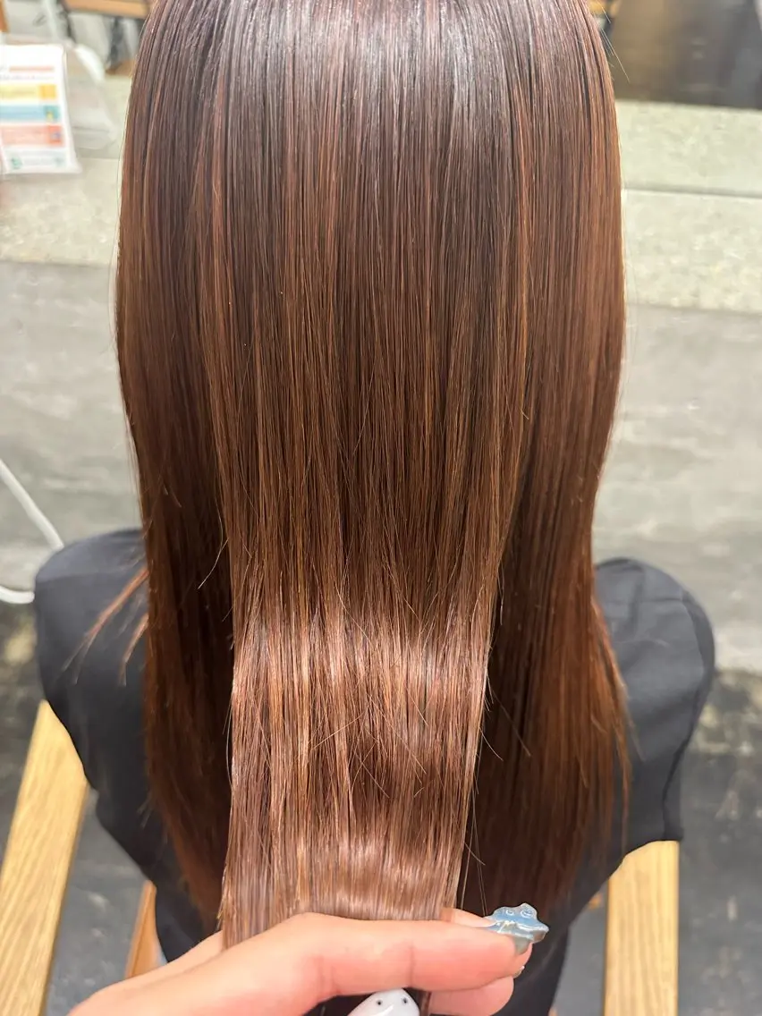 ロング 縮毛矯正・透明感 カラー💙acoのヘアスタイル