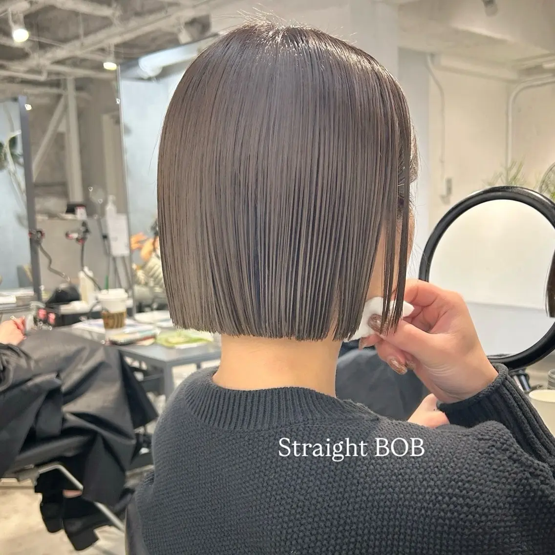 ショート カラー カット ヘアカラー トリートメント 切りっぱなしBOB 職人💜Anzuのヘアスタイル