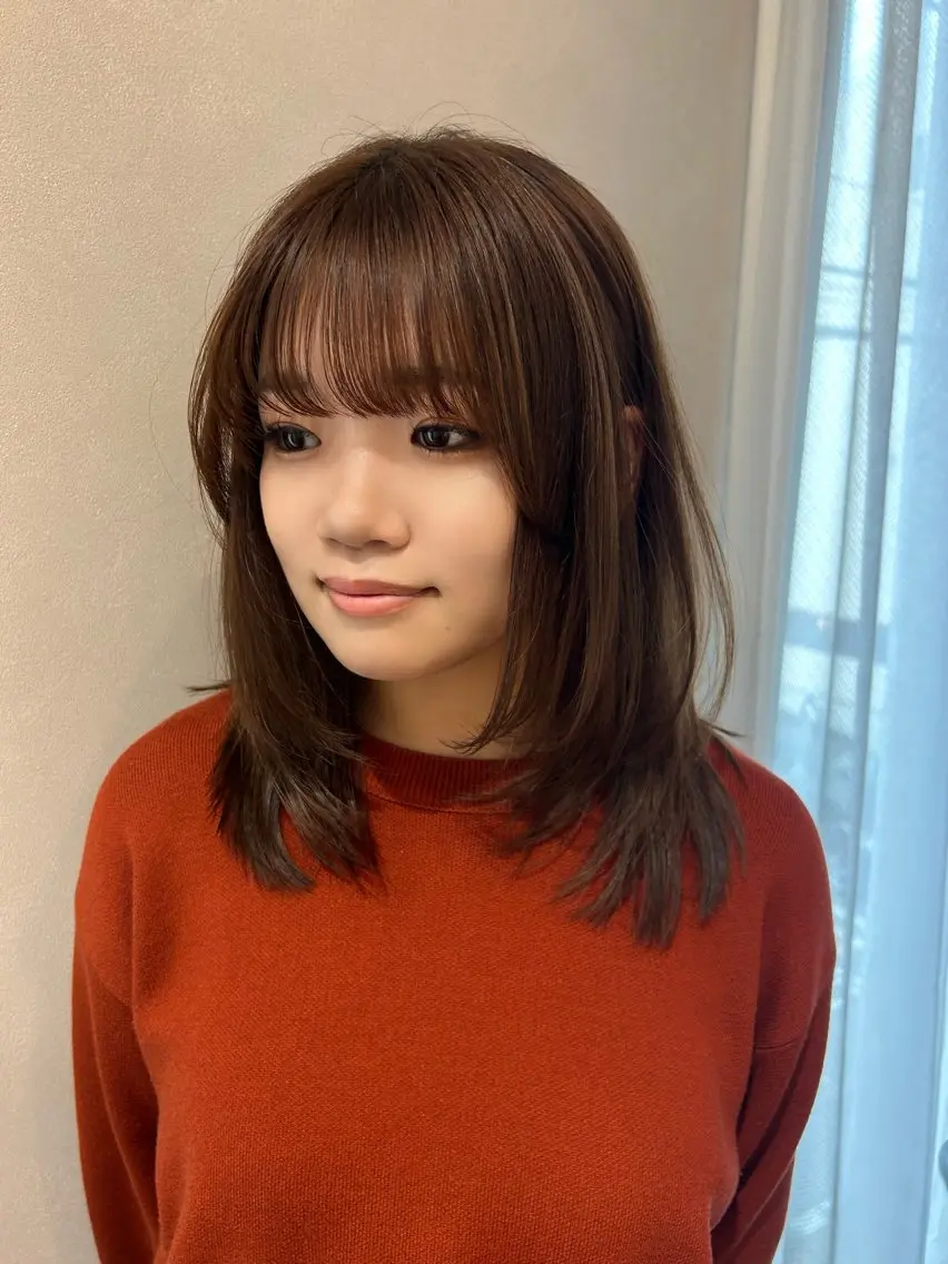 ミディアム レイヤーカット カット トリートメント hubhair レイヤー/透明感のヘアスタイル
