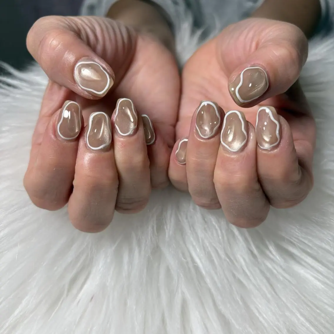 ネイル マグネットネイル ニュアンスネイル ハンドネイル nail salon Libertyのネイルデザイン