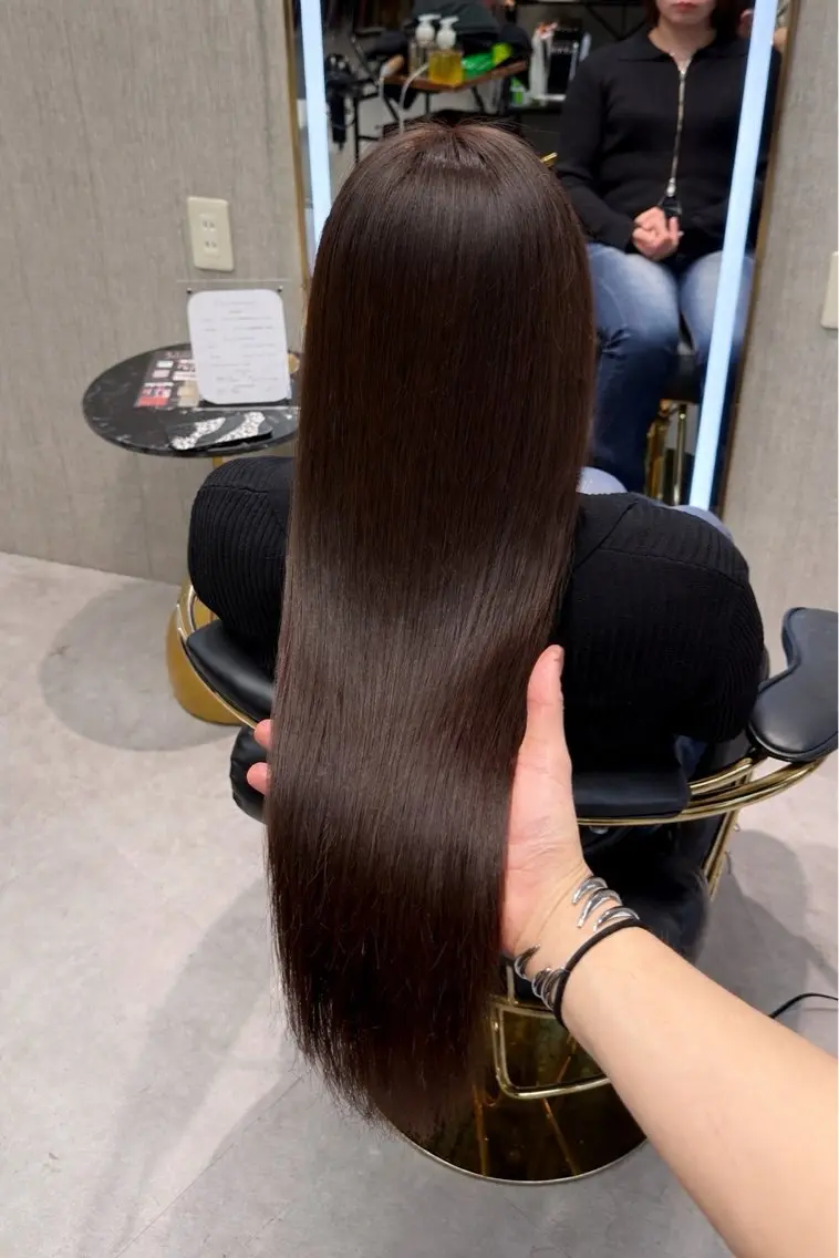 ロング 縮毛矯正 🐺新宿manabu 縮毛矯正モデル募集中のヘアスタイル