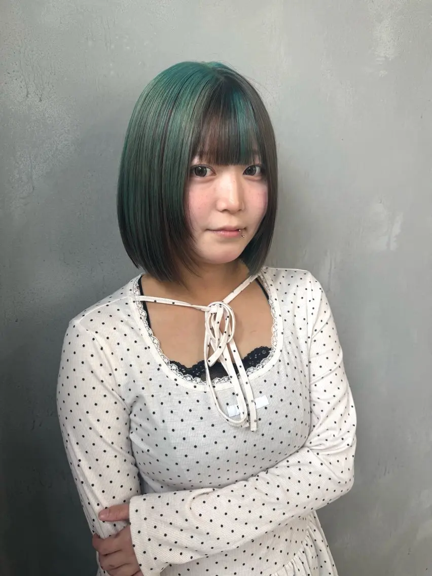 ミディアム ヘアカラー トリートメント ♡noa/ボブ ナチュラルカラー♡のヘアスタイル