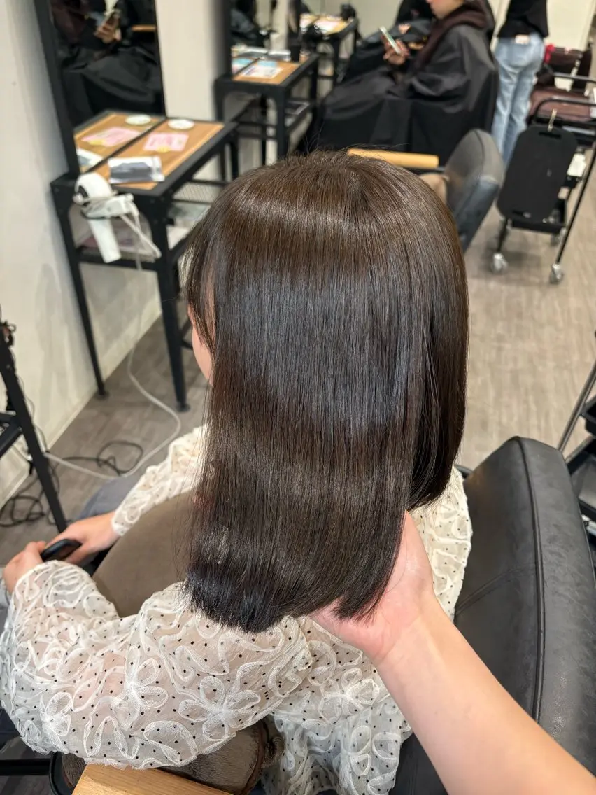 ミディアム カラー ブラウンカラー マロンブラウン ヘアカラー cocotteひな /カラーモデル🌼のヘアスタイル